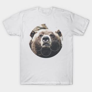 Big Bear Buddy Geometric Photography T-Shirt